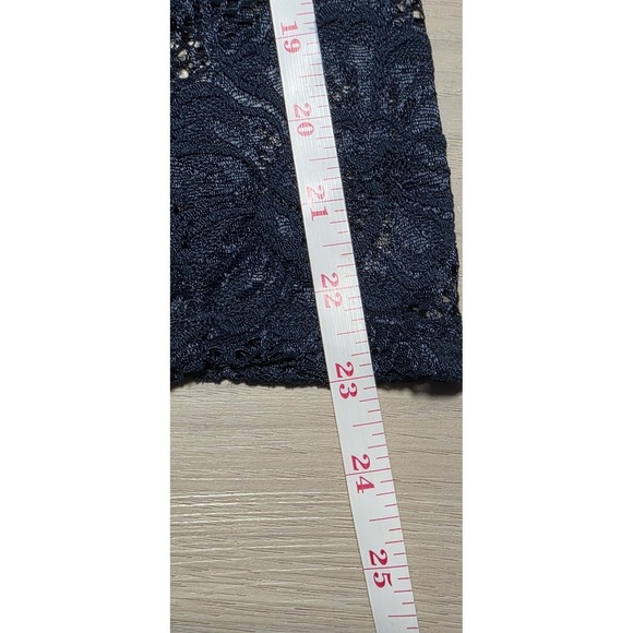 Mystic Lace Sheath Dress Womens XS Navy Blue Floral Long Sleeve Cocktail D13478L - Picture 7 of 8